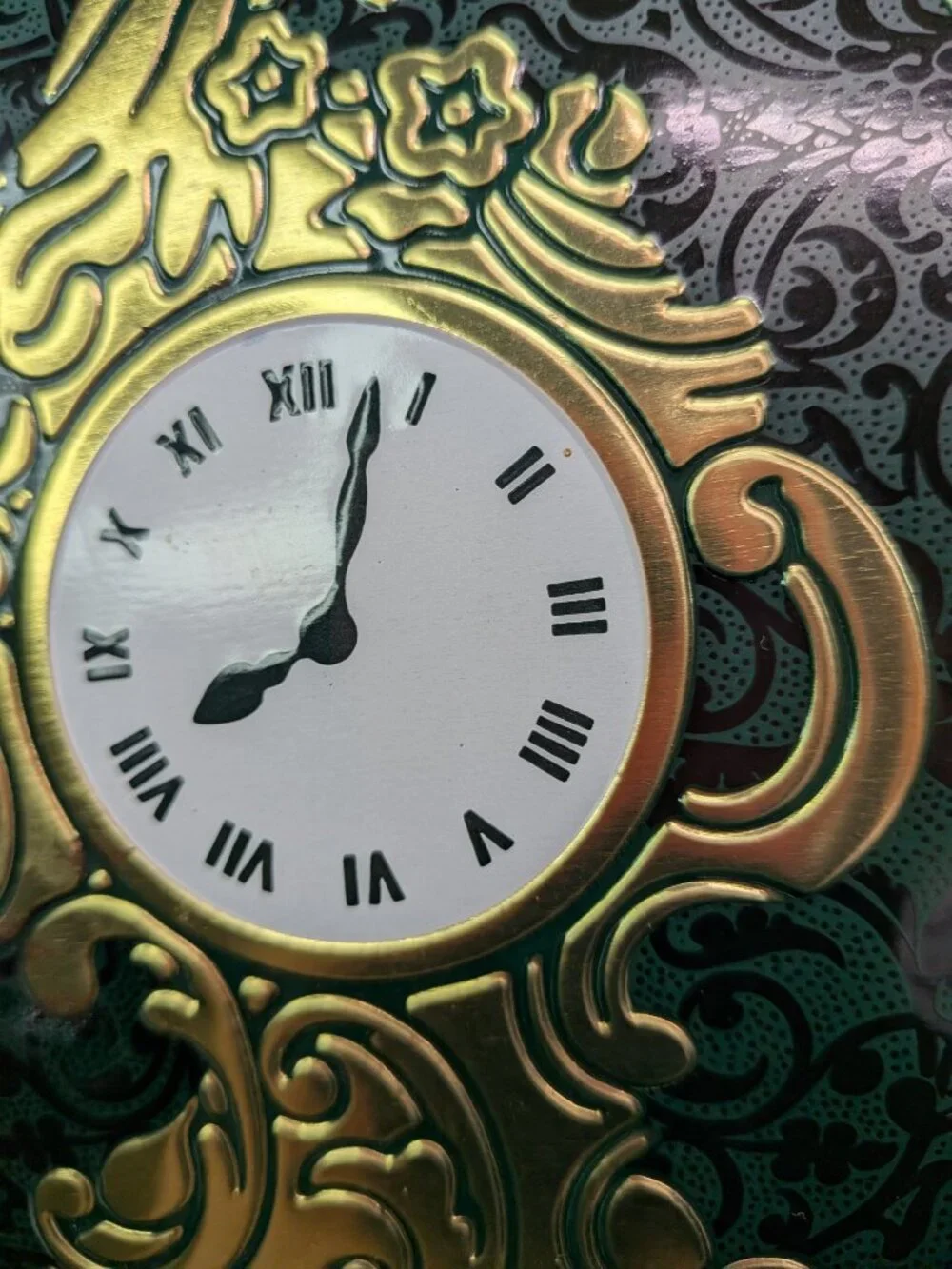 Vintage After Eight Chocolate Metal Tin Grandfather Clock Collectible Storage